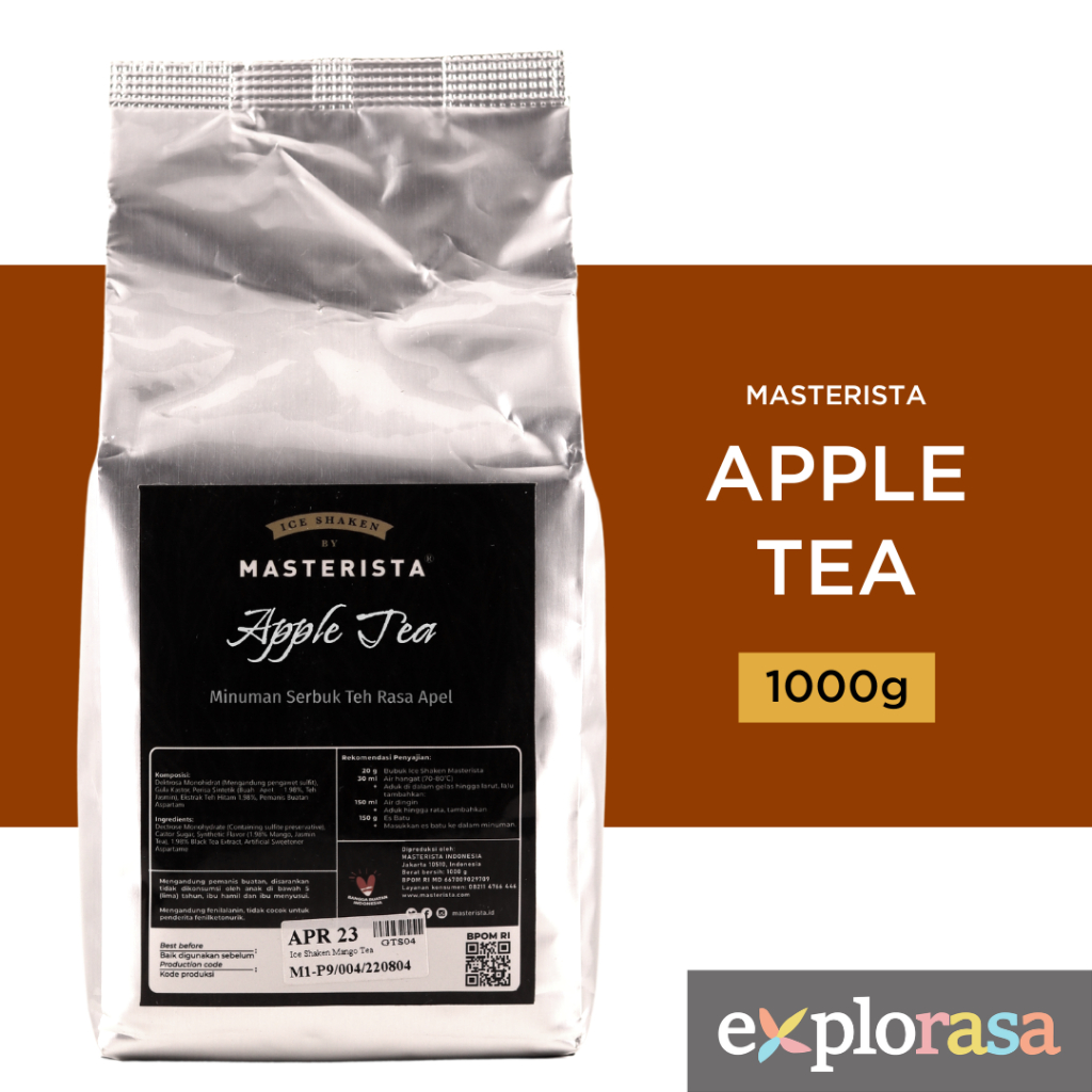 

Bubuk Minuman Masterista - Ice Shaken Apple Tea 1Kg