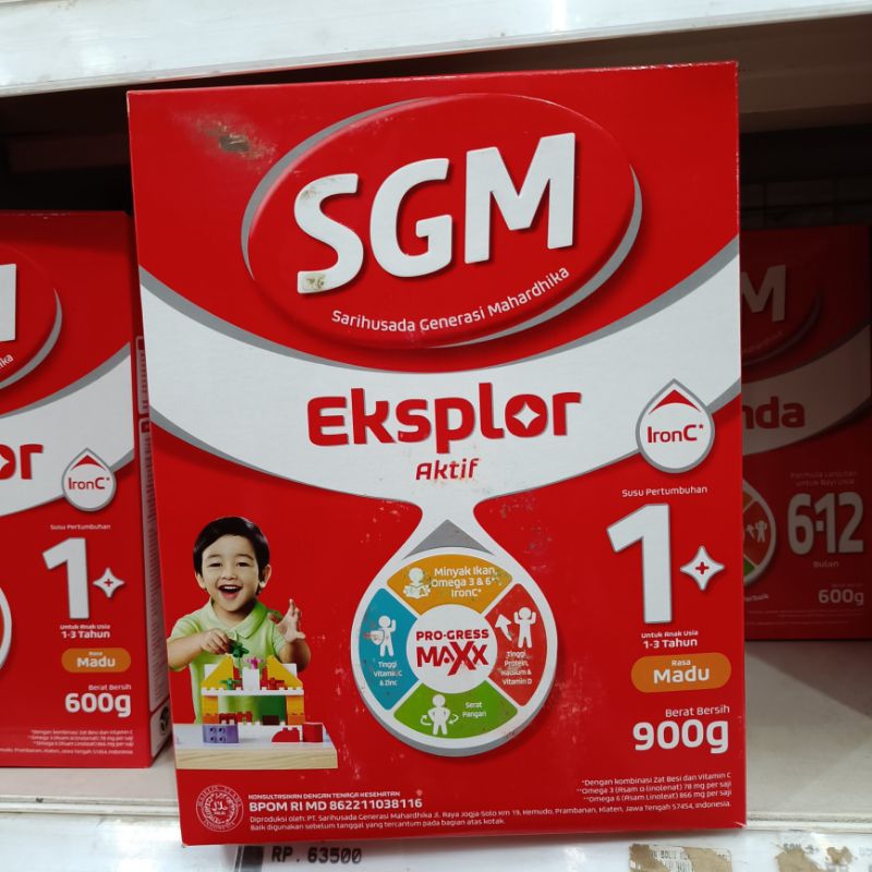 

SGM Eksplor aktif 1+ Madu #9000g (1-3tahun)