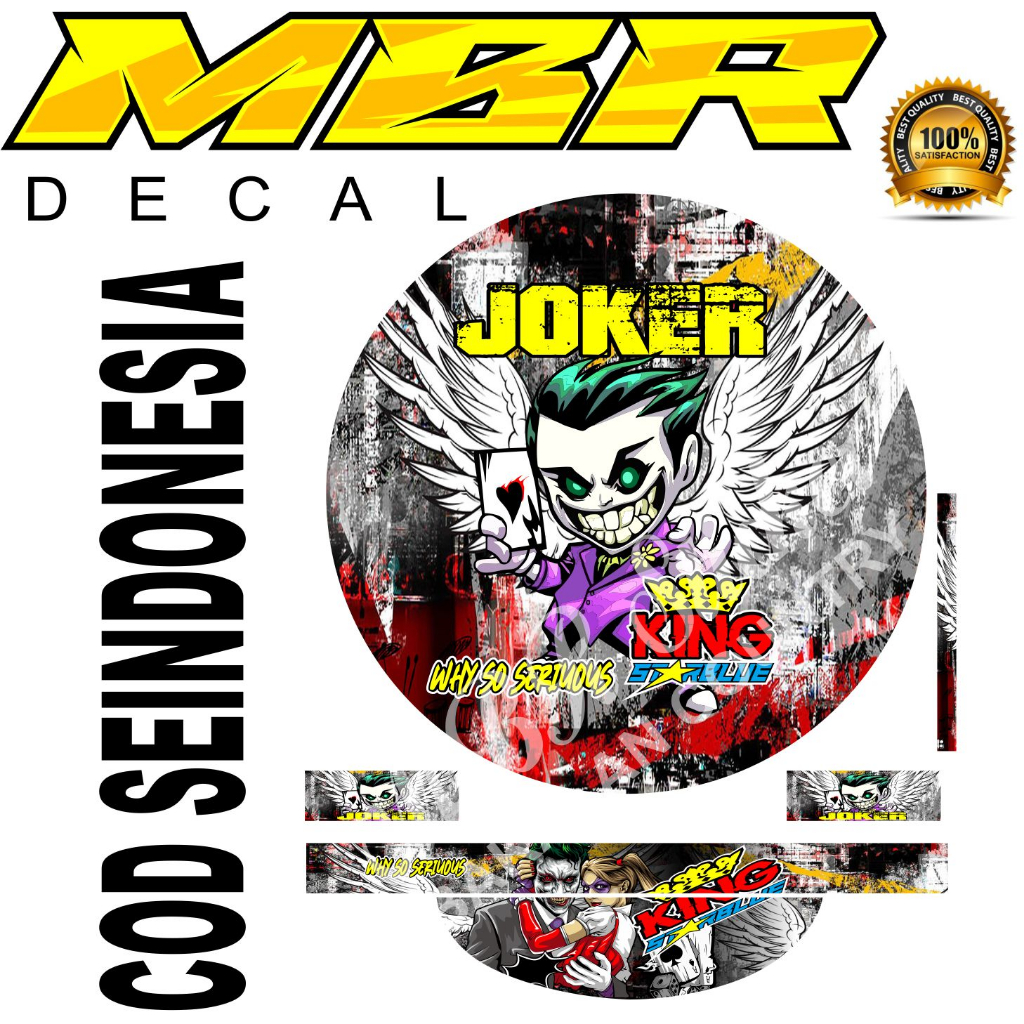 STIKER SANGKAR MURAI JOKER,,DECAL TEBOK MURAI JOKER