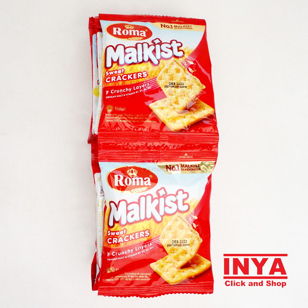 

Roma Malkist Sweet Crackers 10x14gr Renceng - Biscuits