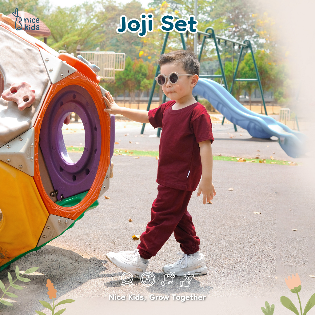 Nice Kids - Joji Set Setelan Anak Kaos dan Jogger Unisex (1-4 Tahun)