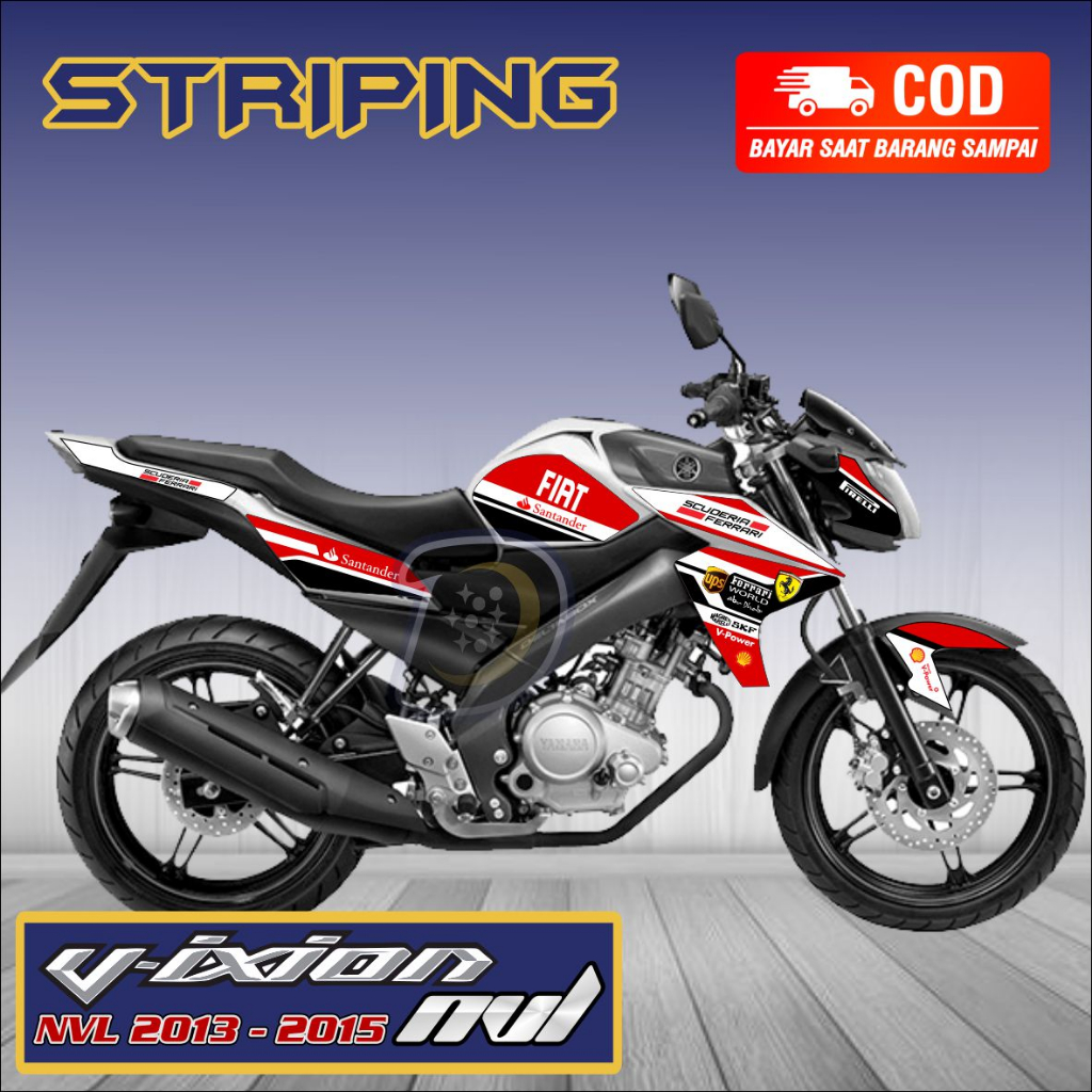 Striping Vixion Nvl 2014 2015 Stiker Lis Variasi Vixion Nvl Stiker Yamaha Vixion Nvl Ferari