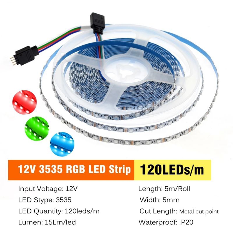 Lampu LED strip RGB lebar 5mm dan 10mm  led rapat