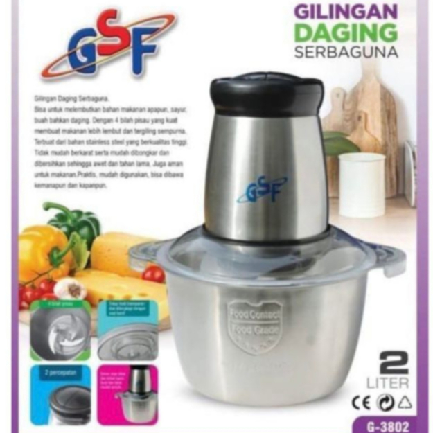 [HOME MART] GSF G 3802 Gilingan Daging Stainless Steel Serbaguna Gilingan Daging Serbaguna GSF 3802