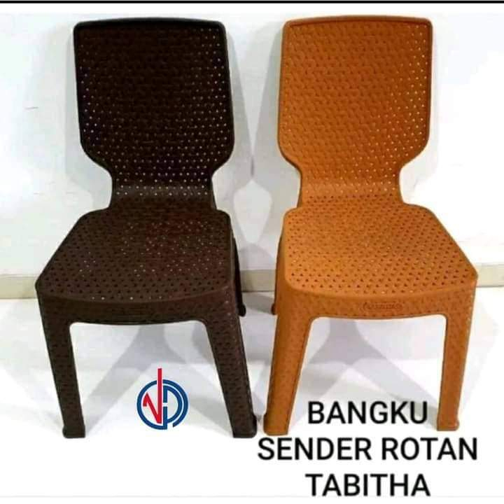Kursi sender/kursi makan/bangku plastik sender anyaman rotan murah satuan