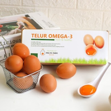 

Telur Ayam Negri Omega 3 Fresh Pemium Quality 1 box (10 butir)