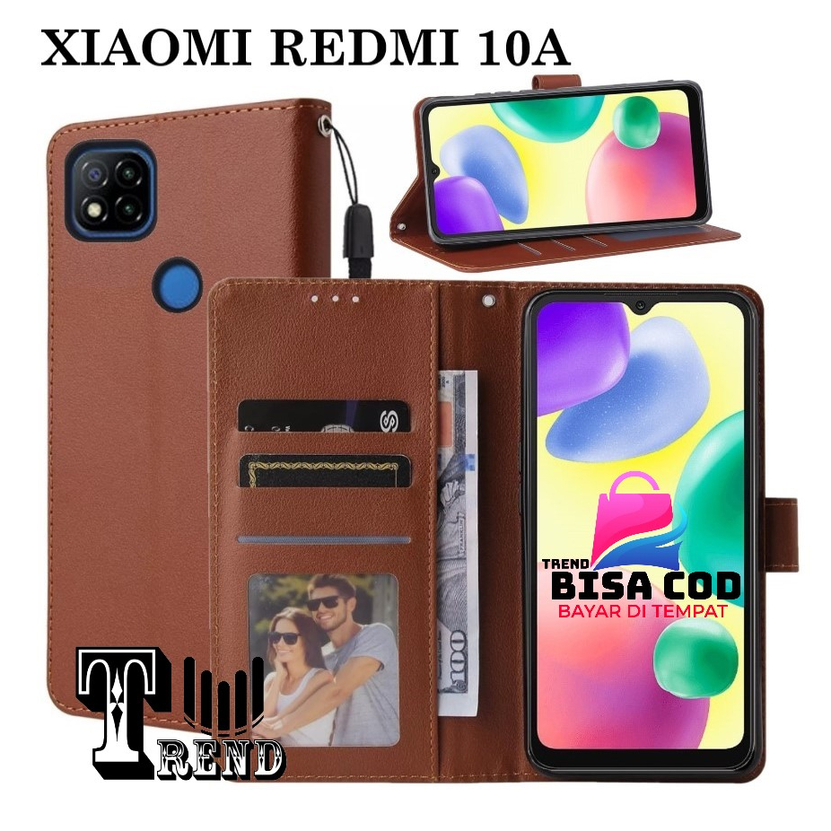 FLIP  COVER XIAOMI REDMI 10A LEATHER CASE FLIP XIAOMI REDMI 10C FLIP CASE TIPE BARU UNTUK XIAOMI RED