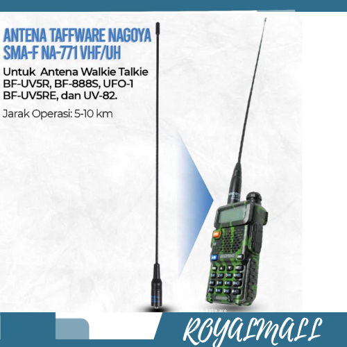 Antena Baofeng SMA-F NA-771 BF-UV5R 888S UFO / Antena Penguat Sinyal Radio Ht Walkie Talkie Walky Ta