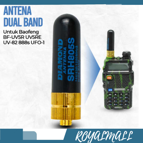 Antena Dual Band Baofeng BF-UV5R BF-UV5RE UV-82 BF-888s UFO-1 / Antena Penguat Sinyal Radio Ht Walki