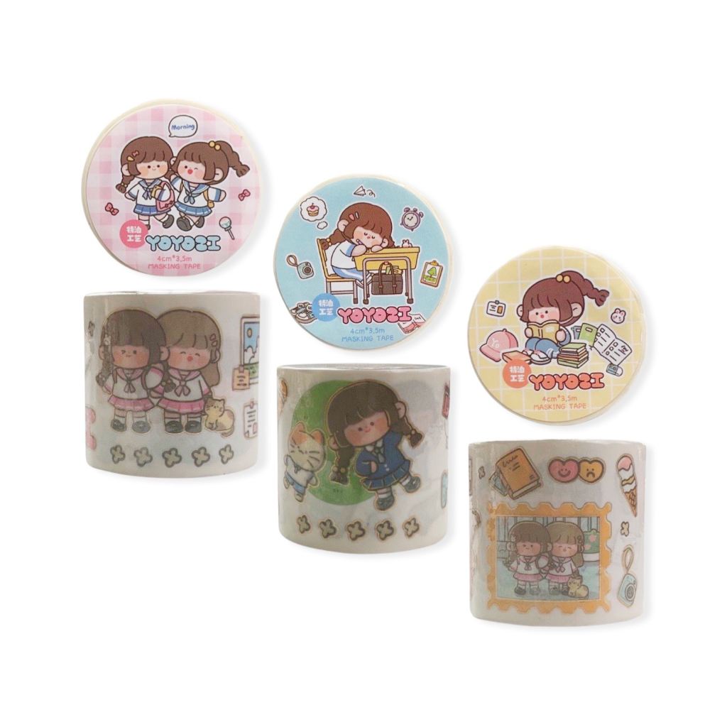 

Scoop Stiker Washi Tape Yoyo Girl 3.5 Meter 41352800