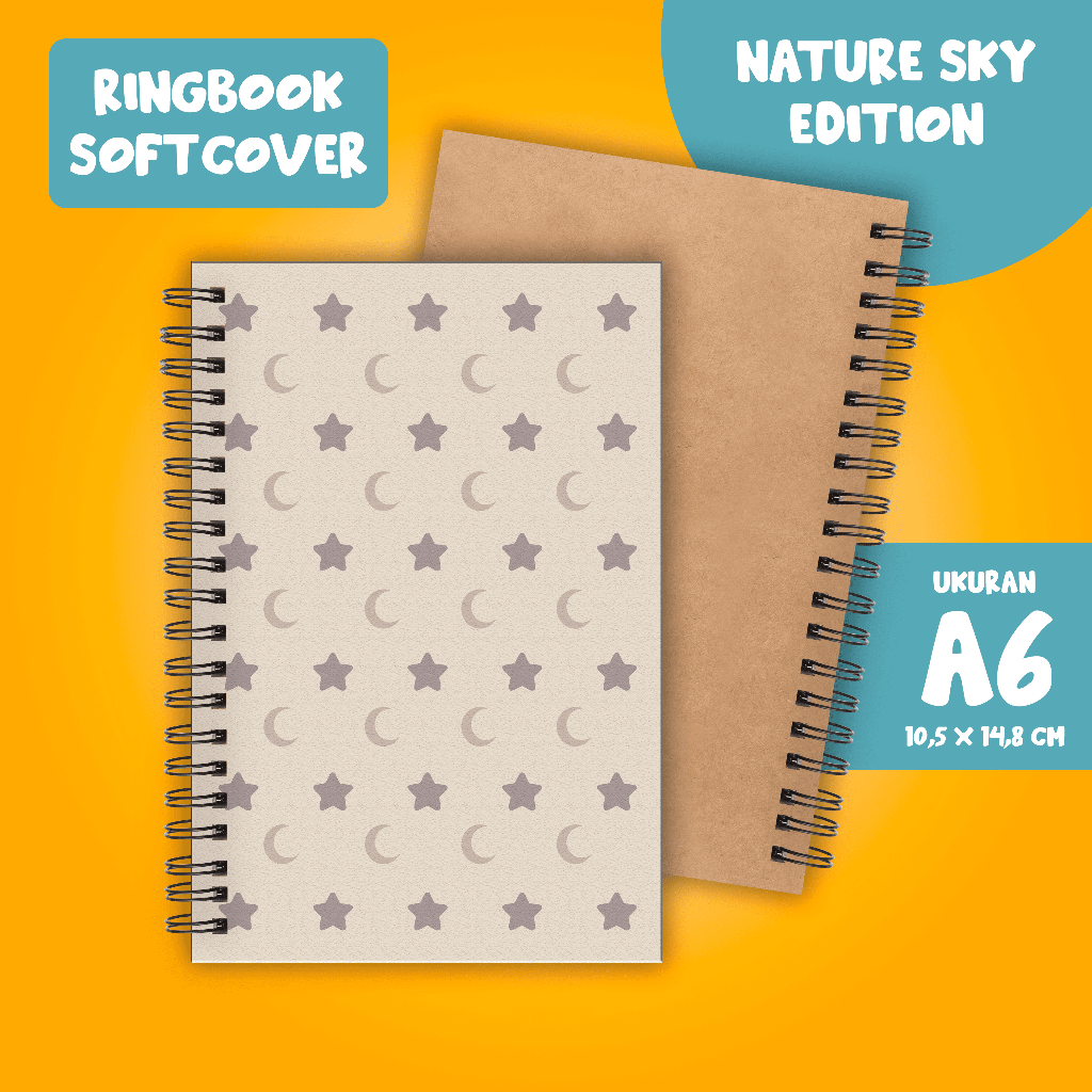 

(BELI 6 GRATIS 1)Buku Tulis Catatan buku notebook buku diary Notebook Ring Spiral A6 60 Lembar koleksi gambar Nature Sky part 1