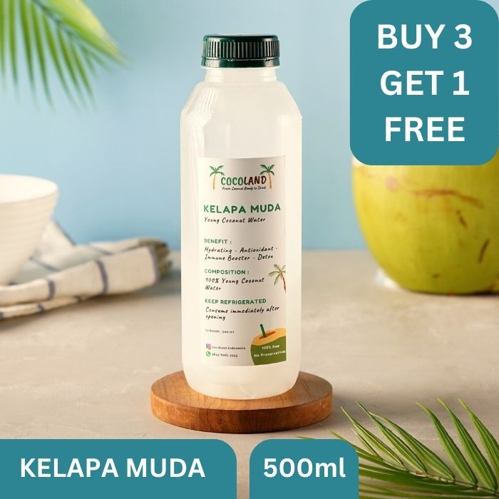 

Air Kelapa Muda Murni 500ml - BUY 3 GET 1