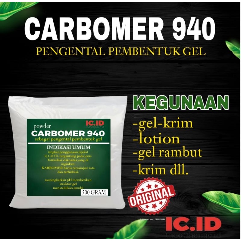 

Carbomer 940/Carbopol 940/Pembentuk Gel 500 gram
