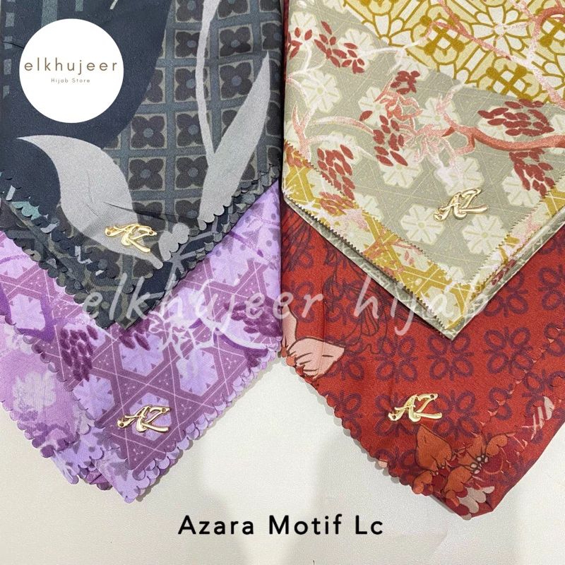 HIJAB SEGIEMPAT AZARA OSAKA METAL LOGO PREMIUM