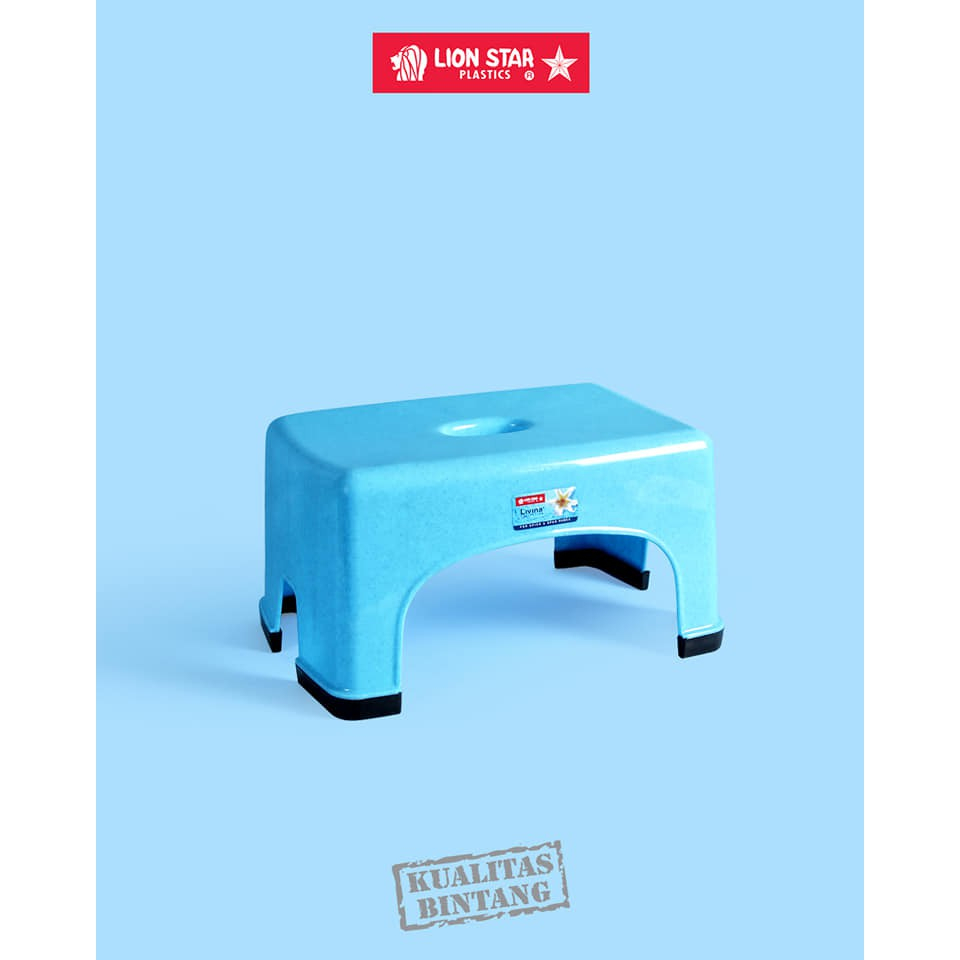 Bangku Jongkok Segi / Kursi Dingklik Pendek Lion Star G-12 SQUARE STOOL JAPAN