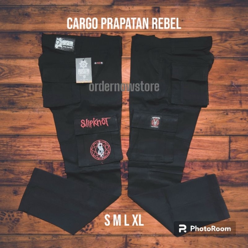 celana panjang cargo kempol pdl metal prapatan rebel bandung original S M L XL slipknot.prapatan reb