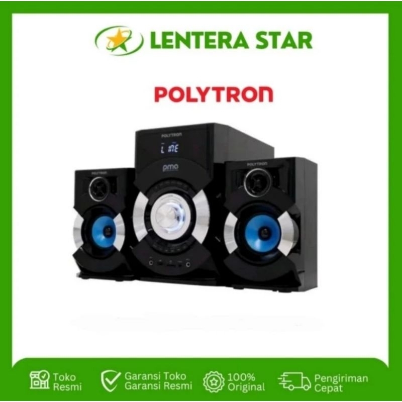 Speaker Aktif Polytron Bluetooth PMA9527 PMA 9527 Bisa Mic Karaoke Bass Bazz
