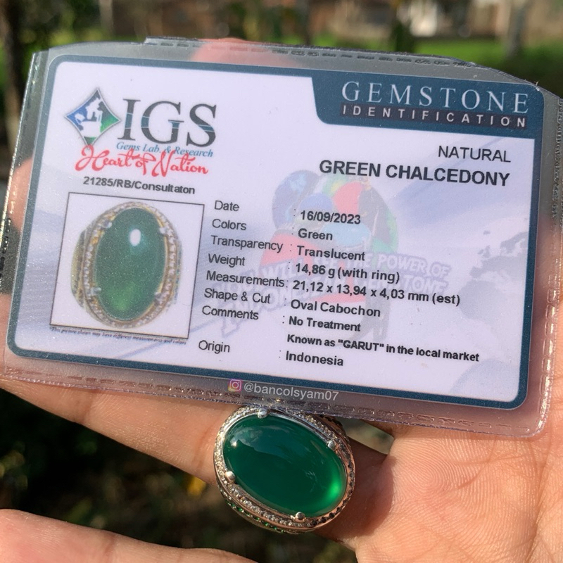 Batu Hijau Garut Cikolak Berikut Memo IGS