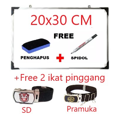 

Free 2 Ikat Pinggang - Papan Tulis 2 in 1 20x30 CM Free Spidol dan Penghapus