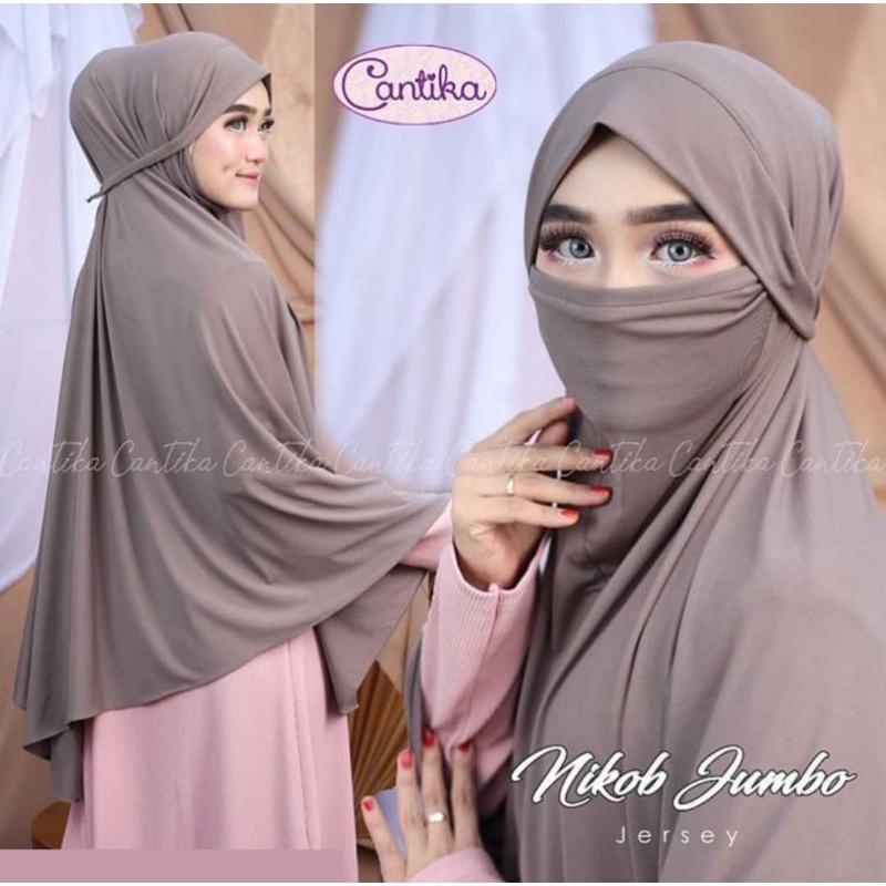 hijab cadar MC, kerudung cadar emsi, jilbab cadar jumbo, himar xxl cantik dan menawan