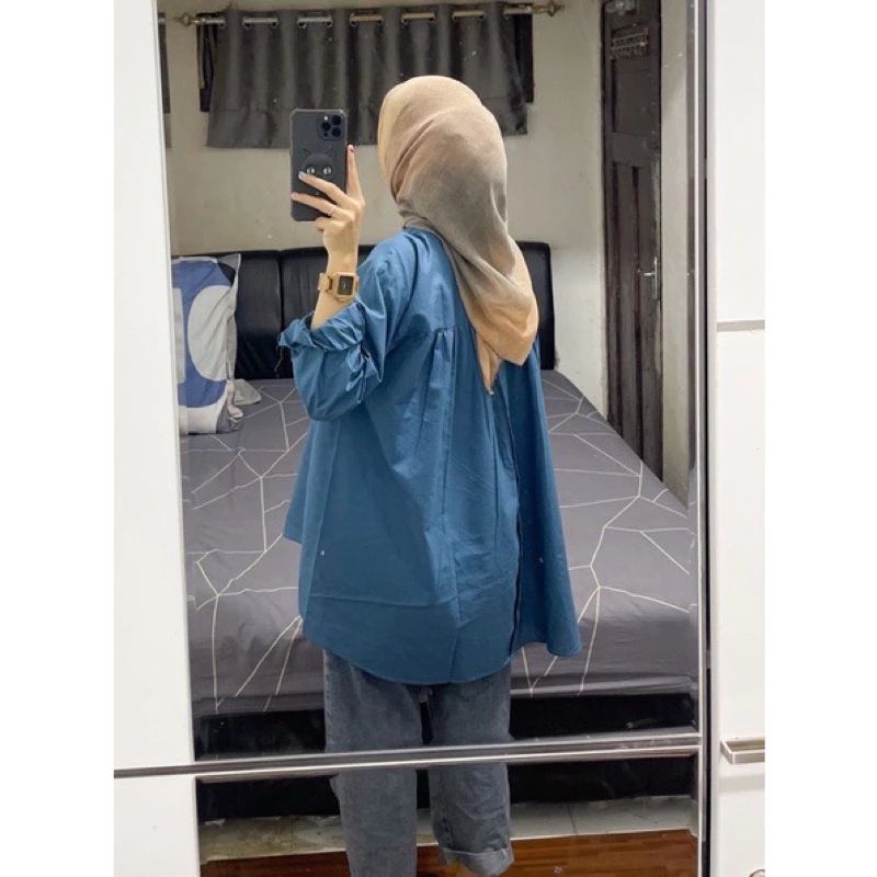 KEMEJA HANA SHIRT KEMEJA WANITA KANCING DEPAN BELAKANG