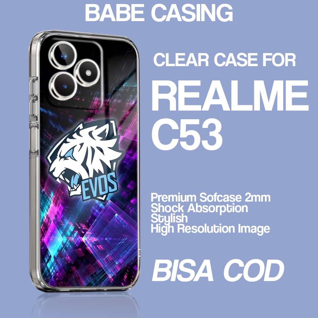 Case Realme C53 Casing Realme C53 Evos Softcase Bening Clear Case Terbaru Cassing Hardcase Softcase