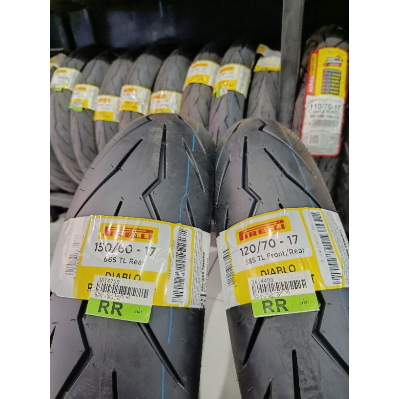 Paket ban pirelli diablo rosso sport 120/70-17 & 150/60-17 tubles