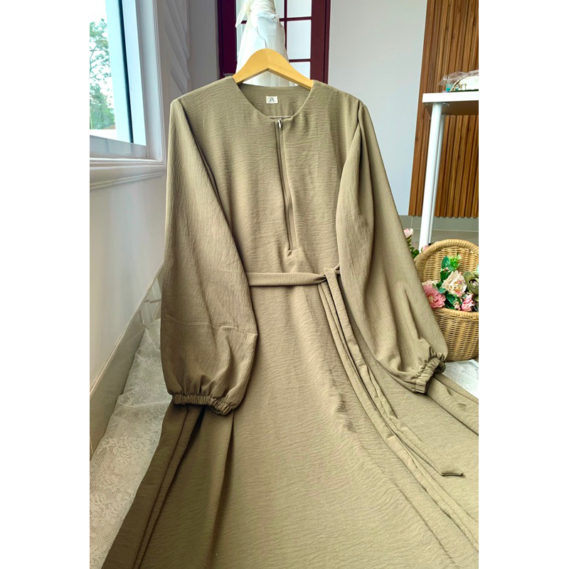 GAMIS BUTIK BIGSIZE AZPOL CRINKLE AIRFLOW MURAH BY SIMPLY OF AEGEA (SAE)