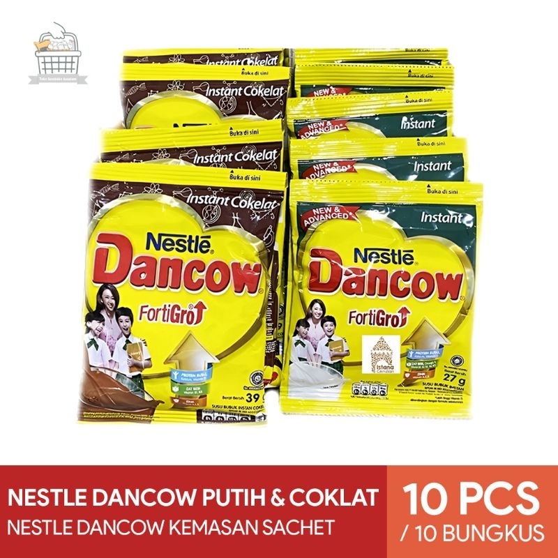 

Nestle Dancow Putih & Coklat - Susu Dancow Putih & Coklat - 10 Sachet