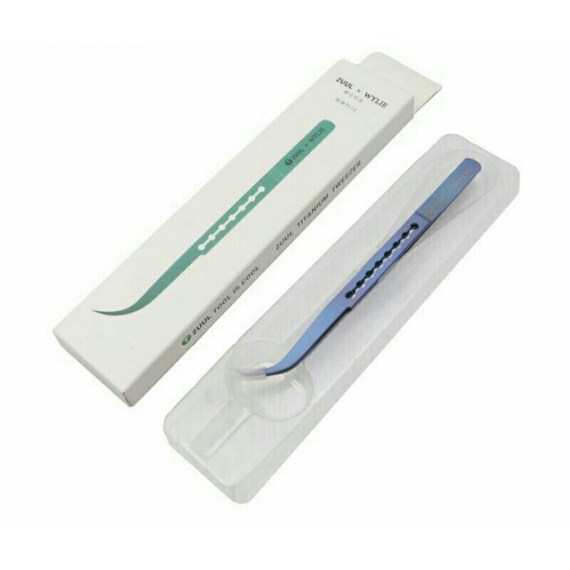 Pinset 2UUL Titanium Alloy Ultralight Curved Tweezer Ti12 Original