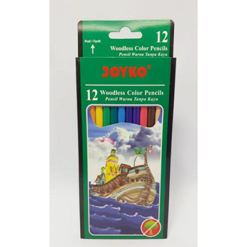 

Pensil Warna Joyko Woodless Panjang 12 Warna CP-103