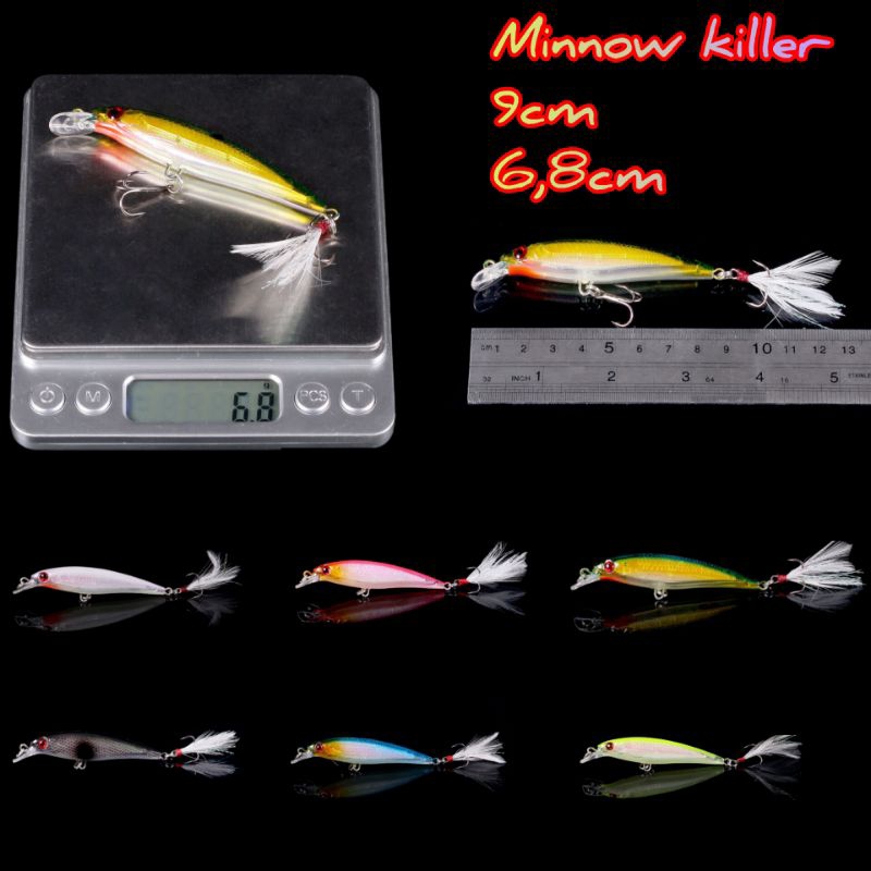 umpan pancing umpan casting minnow 9cm /8gram bentuk ikan singking