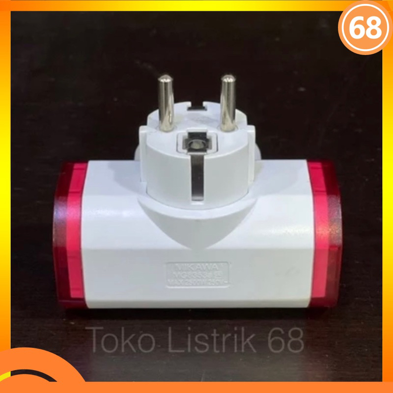 Kiyoshop12 Steker T-Arde 3 Arah / Colokan Cabang 3 Sni Mikawa Mg-8353A