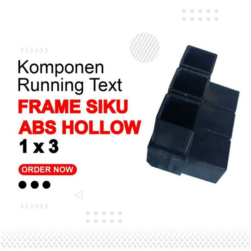 Siku Besi Hollo 1x3 Frame Soket Corner ABS Hollow 1 x 3 Outdoor Bracket Holo Alumunium 2.5cm x 7.5cm