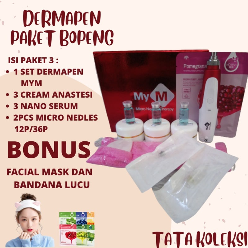 Dermapen Treatment paket bopeng Dermapen mym alat untuk menghilangkan bopeng bekas jerawat flekhitam