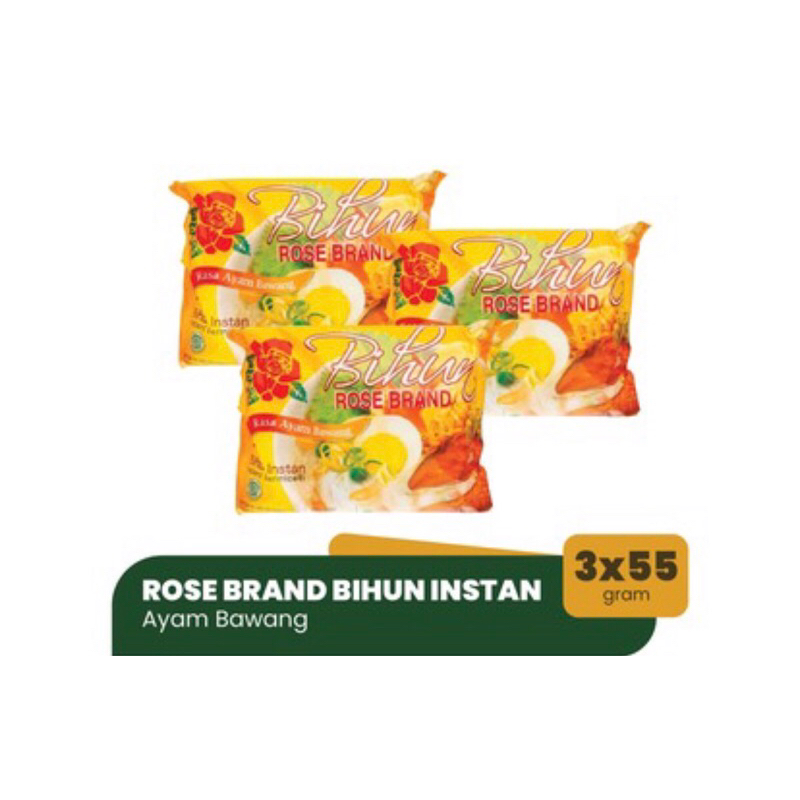 

Rose Brand Bihun Instan Rasa Ayam Bawang 55gr (3pcs)