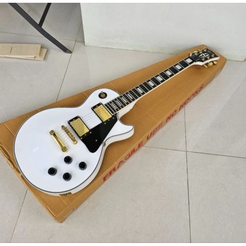 Gibson les paul white beauty custom high quality