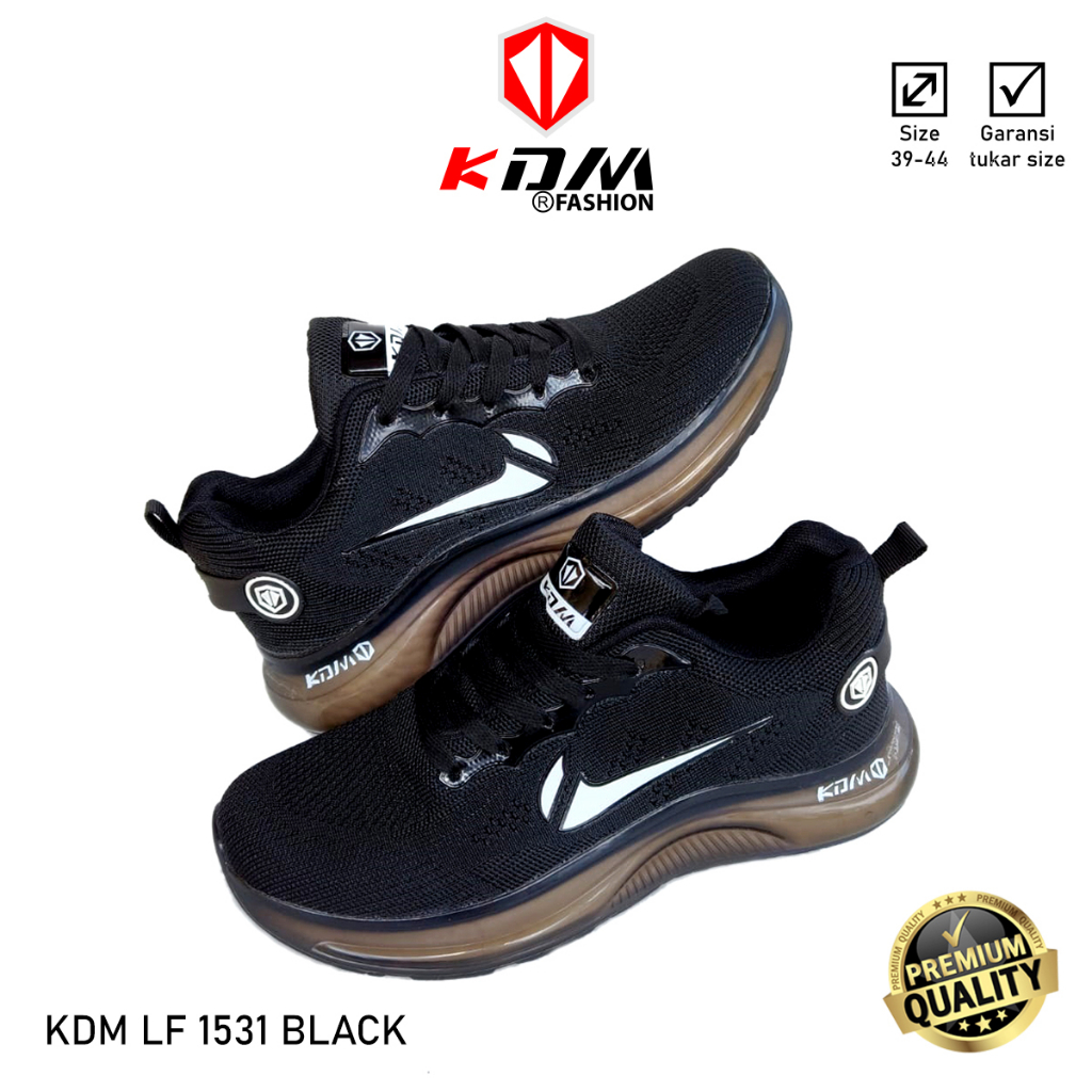 Sepatu Olahraga Lari Sepatu Running Sepatu Pria & Wanita Premium Import KDM LF 1531 Black