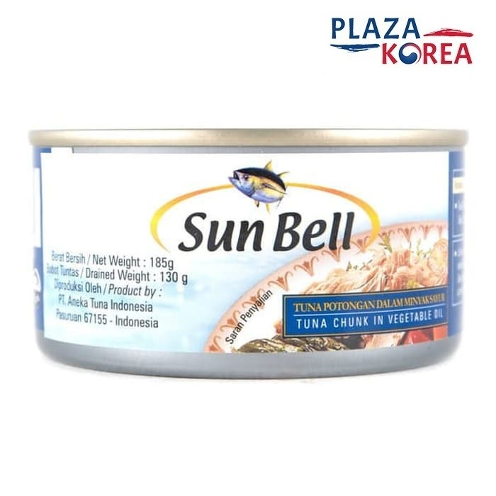 

SUN BELL TUNA CHUNK IN VEGETABLE OIL 185 GR - SUNBELL IKAN KALENG