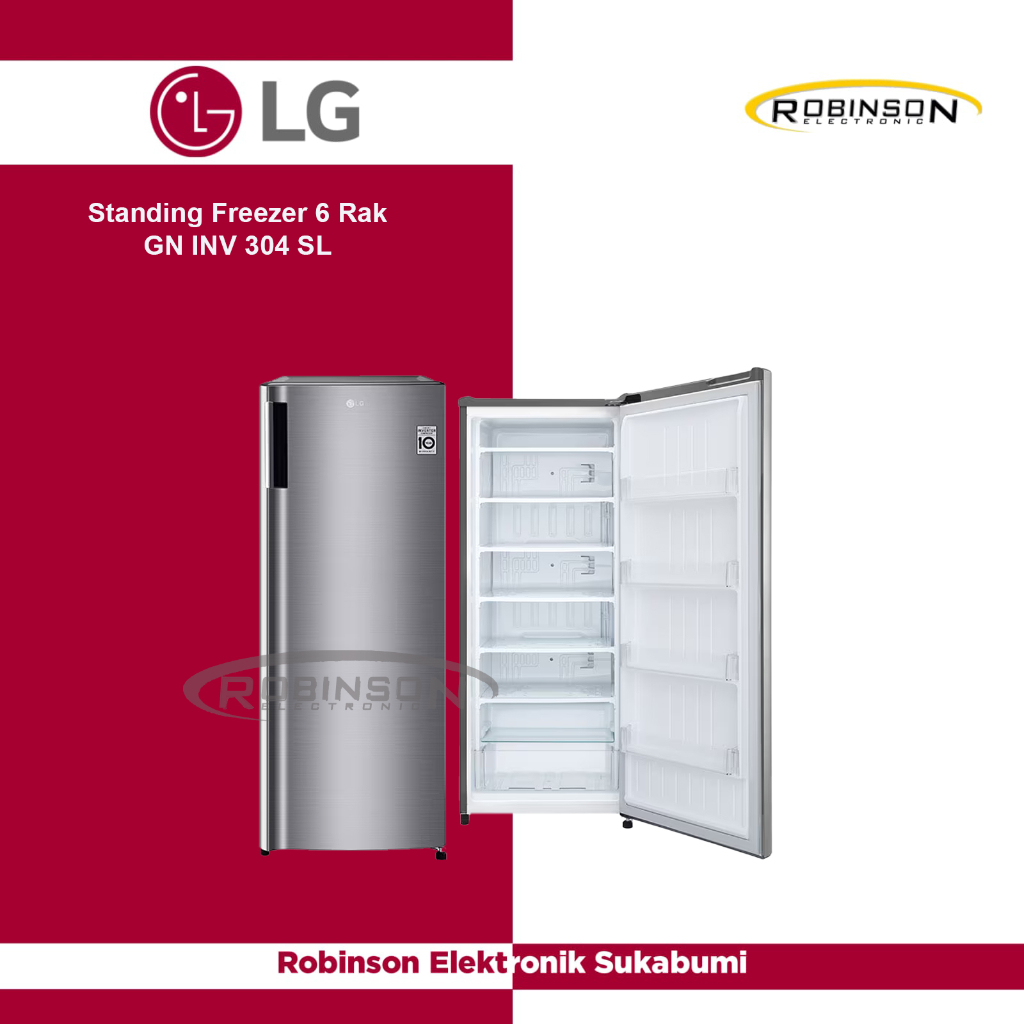 Standing Freezer LG GN INV 304 SL 6Rak