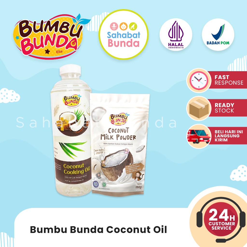

Bumbu Bunda Coconut Oil Milk Powder Minyak MPASI / Minyak MPASI / BB Booster MPASI / Santan Organik / Lemak MPASI