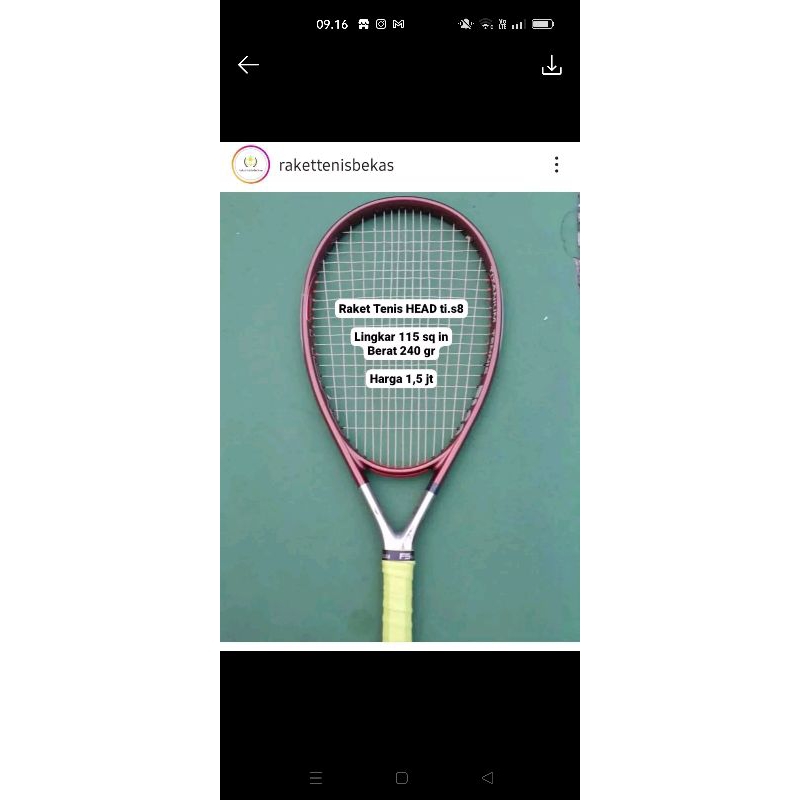 raket tenis head ti.s8