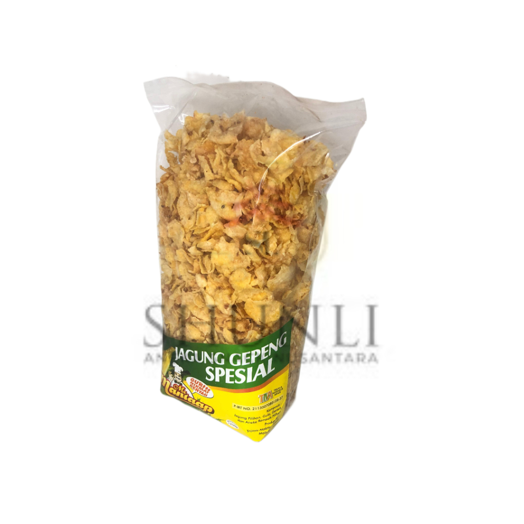 

Marning Jagung Gepeng Asin / Pedas Original cap Mantap @250gr