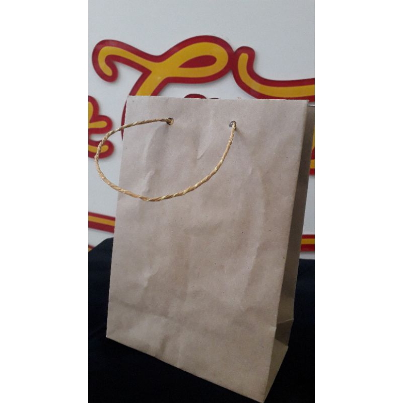 

paperbag kertas coklat ukuran 15 × 7 t 21