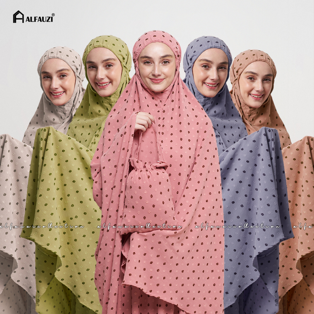 KONOYA - Mukena Dewasa Crinkle Dot TwoTone Uragiri Airflow Premium