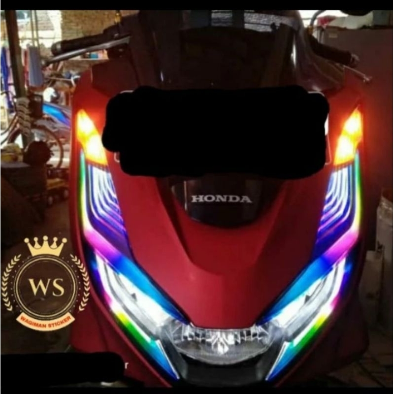 stiker lampu motor pcx