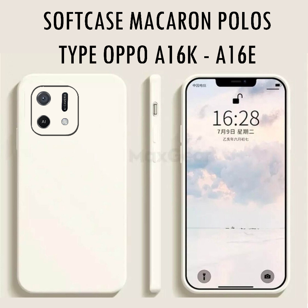 Case HP OPPO A16K POLOS | Case Macaron OPPO | Case OPPO | Case Handphone | Casing Handphone | Pelind