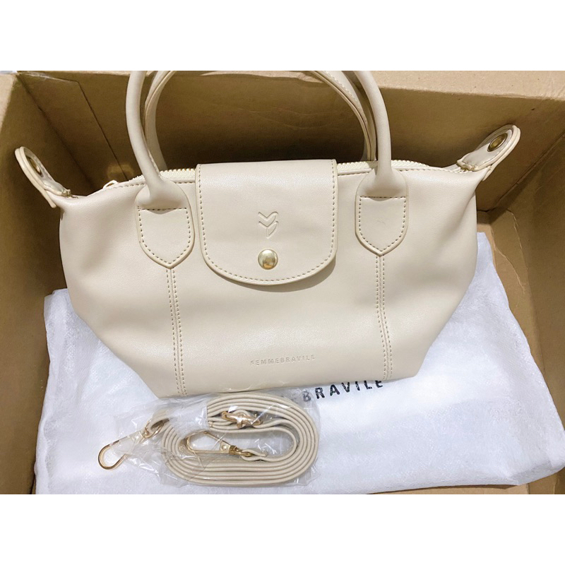 New - Femmebravile Jennie Mini Sling Bag Cream