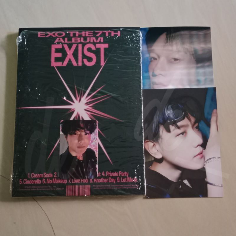 Album Exo Exist /Photocard Suho Exo/ Postcard Baekhyun Exo/ Postcard Chen Exo