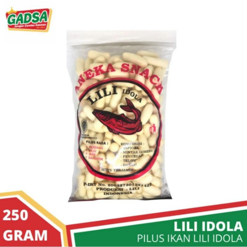 

Kerupuk Pilus Cap Ikan Lili Idola